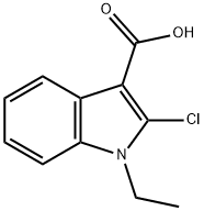 2-氯-N-乙基-3-吲哚醛肟 结构式