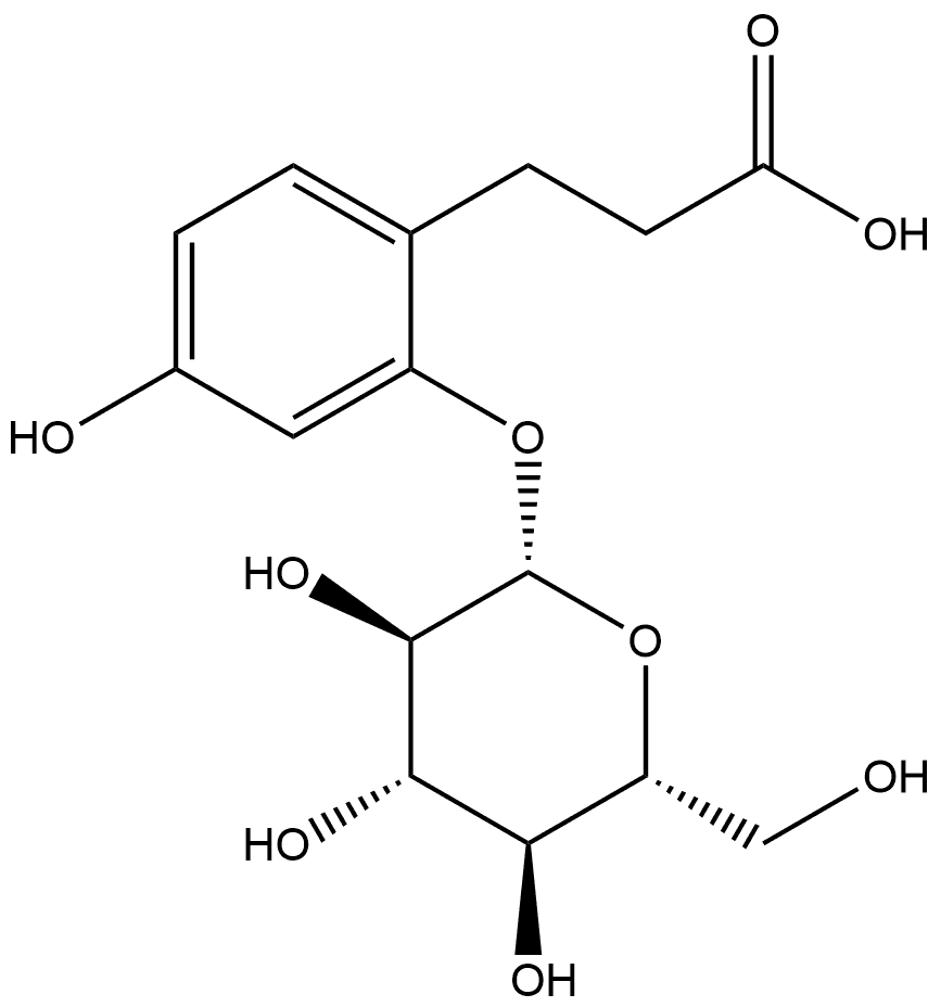 Benzenepropanoic acid, 2-(β-D-glucopyranosyloxy)-4-hydroxy-|化合物 2-(-D-Glucopyranosyloxy)-4-hydroxybenzenepropanoi