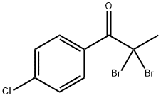 1-Propanone, 2,2-dibromo-1-(4-chlorophenyl)- 结构式