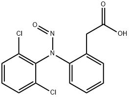 Benzeneacetic acid, 2-[(2,6-dichlorophenyl)nitrosoamino]- Struktur