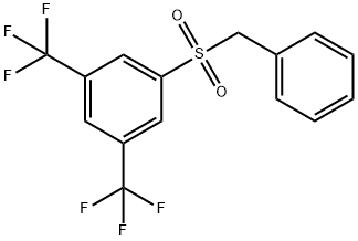 Benzene, 1-[(phenylmethyl)sulfonyl]-3,5-bis(trifluoromethyl)- 化学構造式