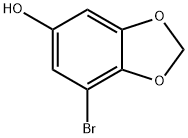1,3-Benzodioxol-5-ol, 7-bromo- Structure