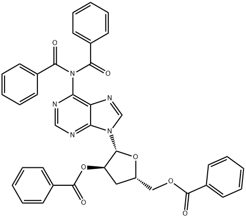 Adenosine, N,N-dibenzoyl-3'-deoxy-, 2',5'-dibenzoate