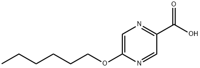 2-Pyrazinecarboxylic acid, 5-(hexyloxy)- 化学構造式