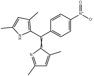 1H-Pyrrole, 2-[(3,5-dimethyl-2H-pyrrol-2-ylidene)(4-nitrophenyl)methyl]-3,5-dimethyl- 结构式