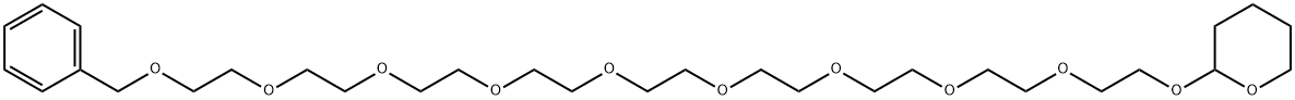2H-Pyran, tetrahydro-2-[(28-phenyl-3,6,9,12,15,18,21,24,27-nonaoxaoctacos-1-yl)oxy]- Structure