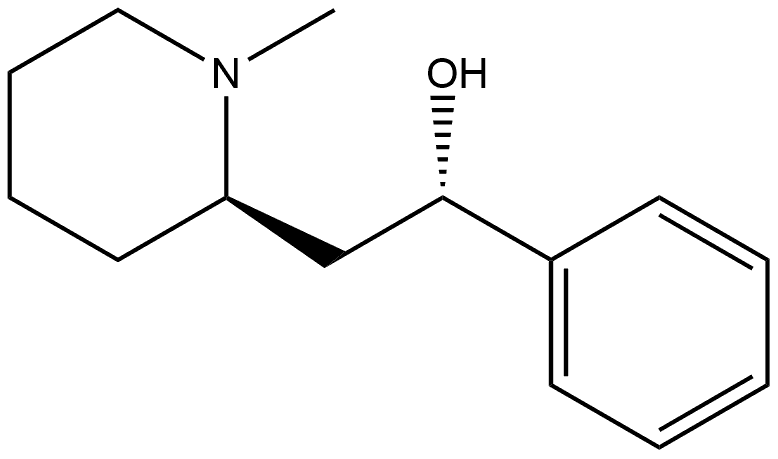 2-Piperidineethanol, 1-methyl-α-phenyl-, (αS,2R)- Struktur