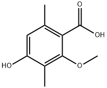 Benzoic acid, 4-hydroxy-2-methoxy-3,6-dimethyl- 化学構造式
