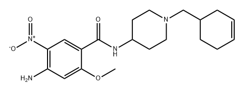 Benzamide, 4-amino-N-[1-(3-cyclohexen-1-ylmethyl)-4-piperidinyl]-2-methoxy-5-nitro- Structure