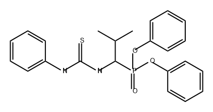 Phosphonic acid, P-[2-methyl-1-[[(phenylamino)thioxomethyl]amino]propyl]-, diphenyl ester