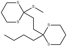 1,3-Dithiane, 2-[2-(2-butyl-1,3-dithian-2-yl)ethyl]-2-(methylthio)- (9CI)