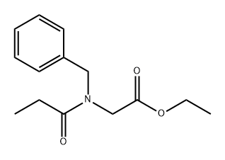 Glycine, N-(1-oxopropyl)-N-(phenylmethyl)-, ethyl ester Structure