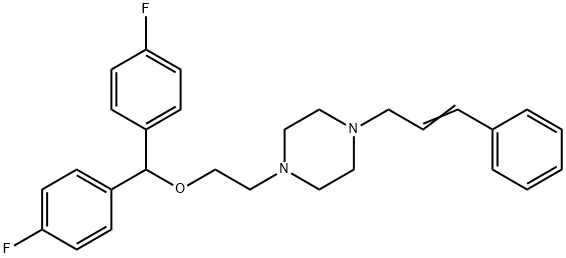 Piperazine, 1-[2-[bis(4-fluorophenyl)methoxy]ethyl]-4-(3-phenyl-2-propen-1-yl)- Structure