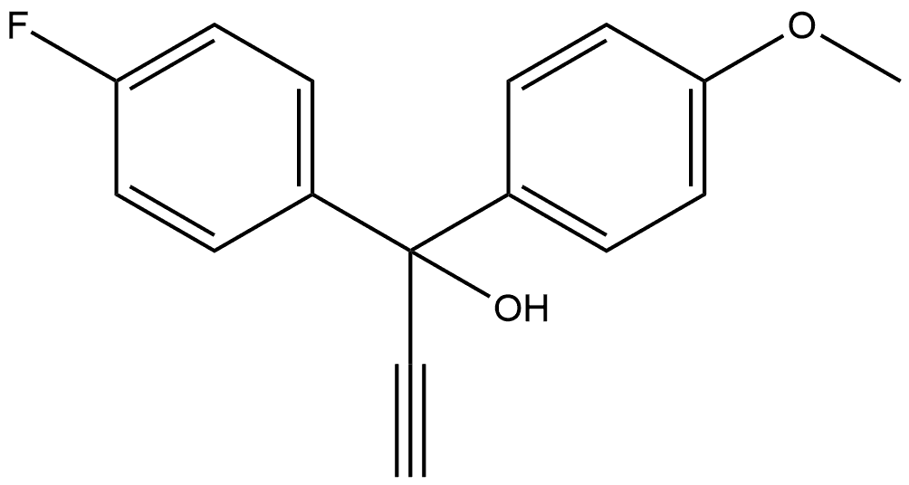Benzenemethanol, α-ethynyl-4-fluoro-α-(4-methoxyphenyl)- Structure