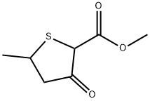 2-Thiophenecarboxylic acid, tetrahydro-5-methyl-3-oxo-, methyl ester Structure