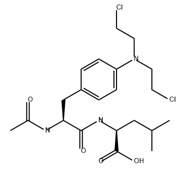 L-Leucine, N-[N-acetyl-4-[bis(2-chloroethyl)amino]phenylalanyl]- (9CI) Structure