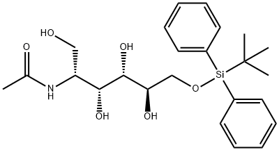 N-((2R,3R,4S,5R)-6-((tert-butyldiphenylsilyl)oxy)-1,3,4,5-tetrahydroxyhexan-2-yl)acetamide Structure