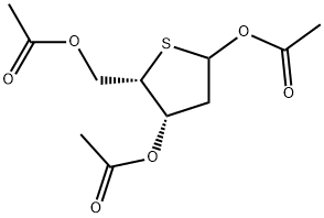 L-threo-Pentofuranose, 2-deoxy-4-thio-, triacetate Structure