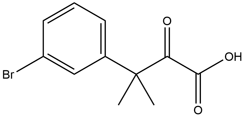 Benzenepropanoic acid, 3-bromo-β,β-dimethyl-α-oxo- Struktur