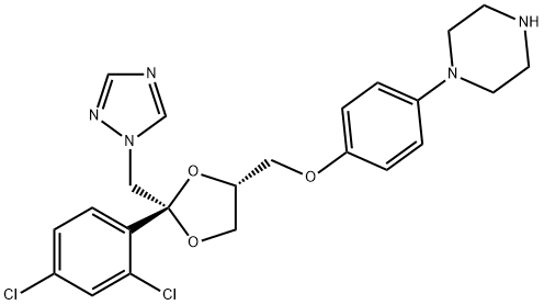 Piperazine, 1-[4-[[2-(2,4-dichlorophenyl)-2-(1H-1,2,4-triazol-1-ylmethyl)-1,3-dioxolan-4-yl]methoxy]phenyl]-, cis- (9CI)