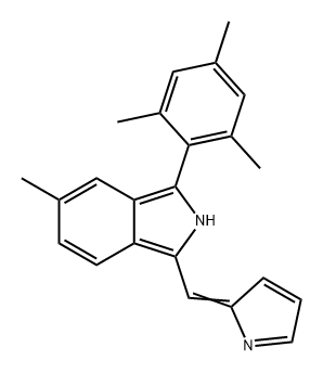 2H-Isoindole, 5-methyl-1-(2H-pyrrol-2-ylidenemethyl)-3-(2,4,6-trimethylphenyl)- Structure