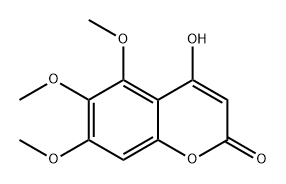 2H-1-Benzopyran-2-one, 4-hydroxy-5,6,7-trimethoxy- Structure