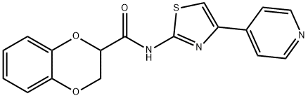 1,4-Benzodioxin-2-carboxamide, 2,3-dihydro-N-[4-(4-pyridinyl)-2-thiazolyl]- Structure