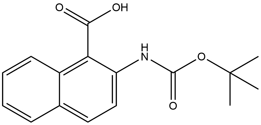 2-[[(1,1-Dimethylethoxy)carbonyl]amino]-1-naphthalenecarboxylic acid 结构式