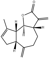 Azuleno[4,5-b]furan-2(3H)-one, 3a,4,5,6,6a,7,9a,9b-octahydro-9-methyl-3,6-bis(methylene)-, (3aS,6aR,9aR,9bS)-,68151-26-8,结构式