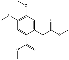 Benzeneacetic acid, 4,5-dimethoxy-2-(methoxycarbonyl)-, methyl ester Struktur