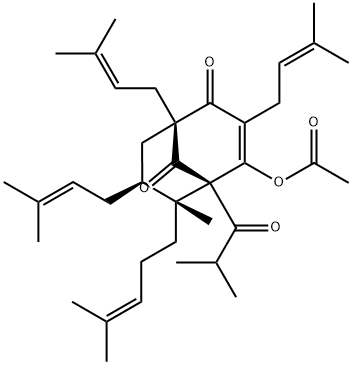 贯叶金丝桃素乙酸酯 结构式