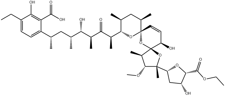 4-デメチル-4-エチルノボリトマイシンA 化学構造式