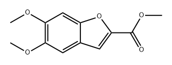 methyl 5,6-dimethoxybenzofuran-2-carboxylate 结构式