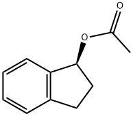 1H-Inden-1-ol, 2,3-dihydro-, 1-acetate, (1S)- Structure