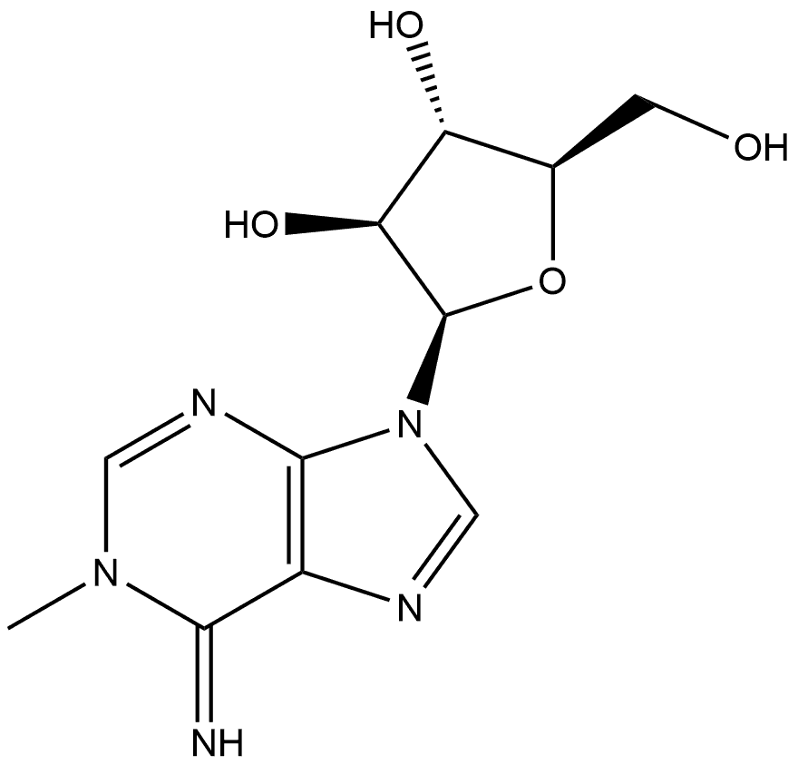 6H-Purin-6-imine, 9-β-D-arabinofuranosyl-1,9-dihydro-1-methyl- Struktur