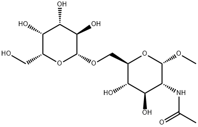 Methyl 2-acetamido-2-deoxy-6-O-(b-D-galactopyranosyl)-a-D-glucopyranoside Struktur