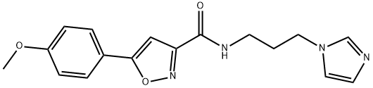 3-Isoxazolecarboxamide, N-[3-(1H-imidazol-1-yl)propyl]-5-(4-methoxyphenyl)- Structure