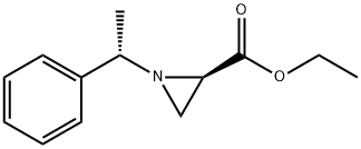 2-Aziridinecarboxylic acid, 1-[(1S)-1-phenylethyl]-, ethyl ester, (2R)- Struktur
