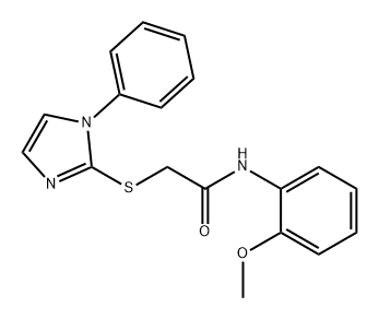 Acetamide, N-(2-methoxyphenyl)-2-[(1-phenyl-1H-imidazol-2-yl)thio]-,688335-53-7,结构式