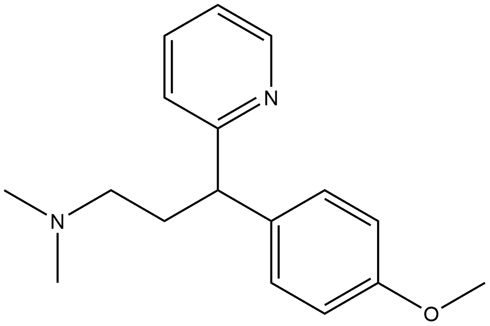γ-(4-Methoxyphenyl)-N,N-dimethyl-2-pyridinepropanamine Structure