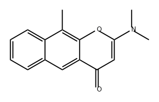 4H-Naphtho[2,3-b]pyran-4-one, 2-(dimethylamino)-10-methyl- Structure