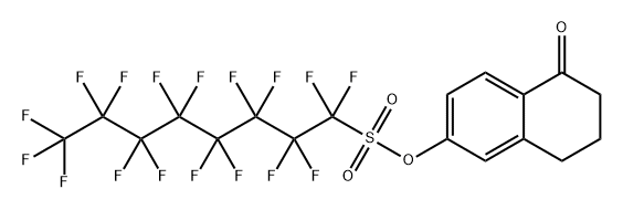 1-Octanesulfonic acid, 1,1,2,2,3,3,4,4,5,5,6,6,7,7,8,8,8-heptadecafluoro-, 5,6,7,8-tetrahydro-5-oxo-2-naphthalenyl ester Structure