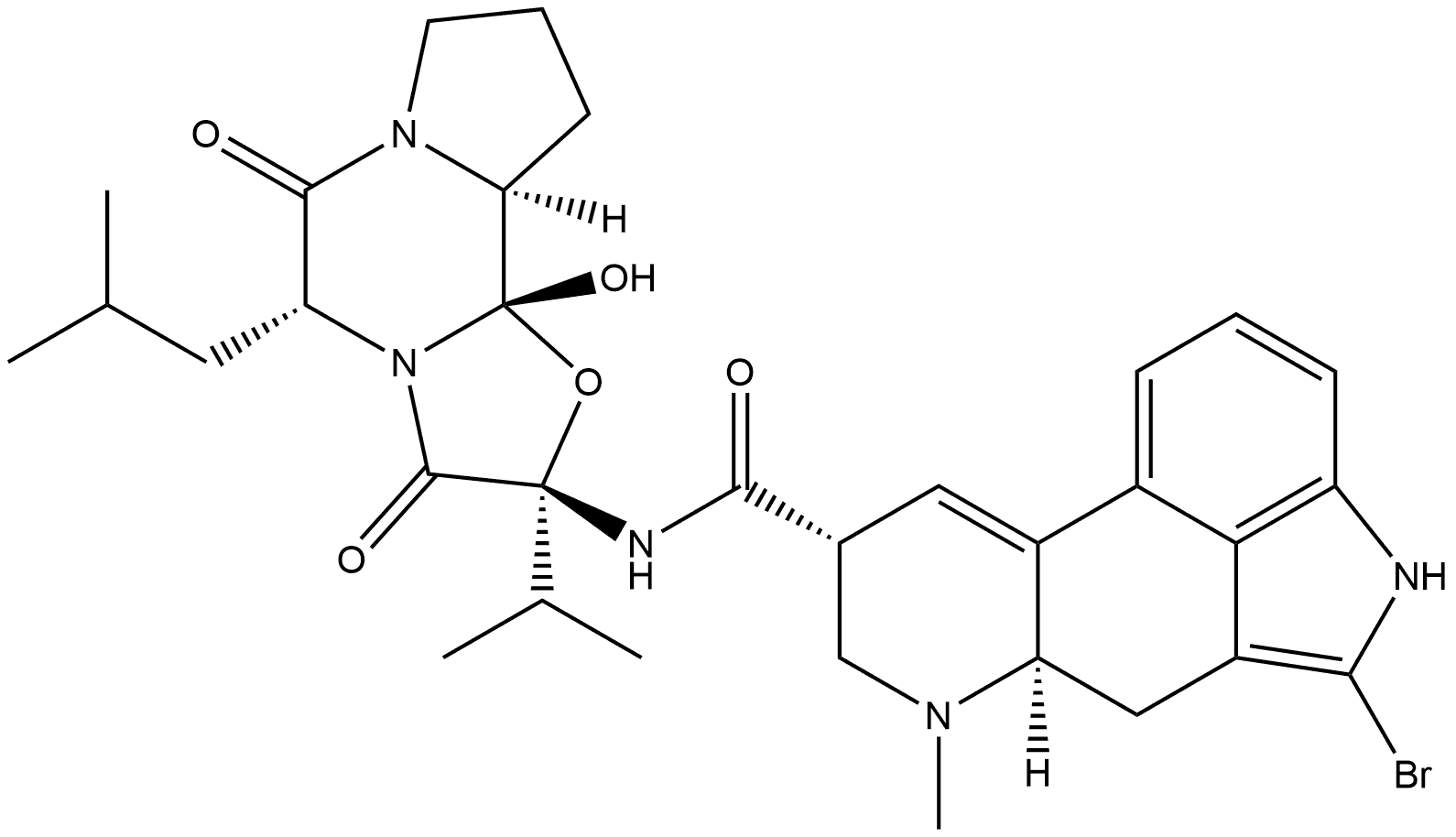 甲磺酸溴隐亭杂质10, 68944-89-8, 结构式