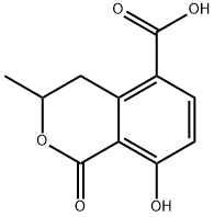 1H-2-Benzopyran-5-carboxylic acid, 3,4-dihydro-8-hydroxy-3-methyl-1-oxo- Structure