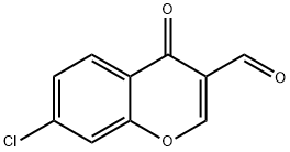 4H-1-Benzopyran-3-carboxaldehyde, 7-chloro-4-oxo- Struktur