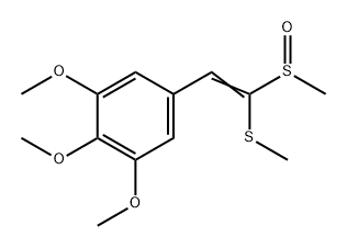 Benzene, 1,2,3-trimethoxy-5-[2-(methylsulfinyl)-2-(methylthio)ethenyl]-