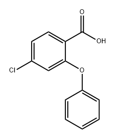 Benzoic acid, 4-chloro-2-phenoxy- Struktur