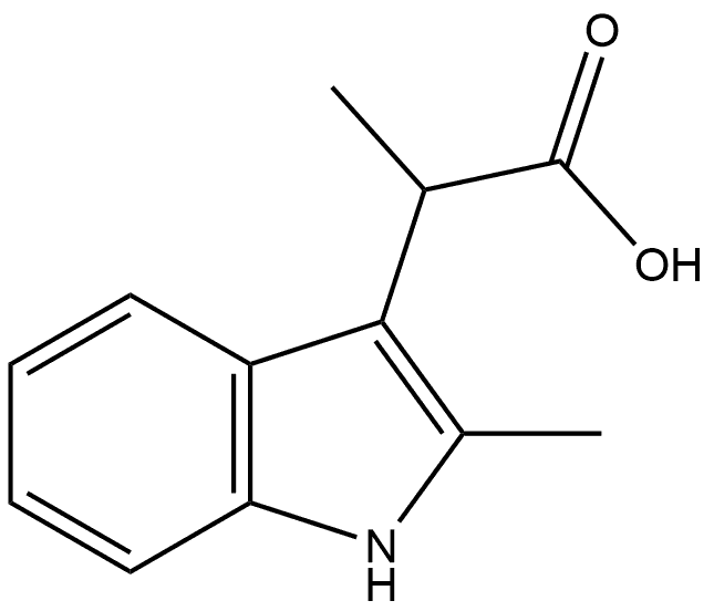 1H-Indole-3-aceticacid,-alpha-,2-dimethyl-,(-)-(9CI) Structure