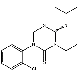 2-tert-Butylimino-5-(2-chloro-phenyl)-3-isopropyl-[1,3,5]thiadiazinan-4-one Struktur