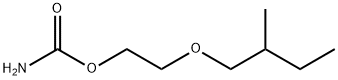 2-(2-メチルブトキシ)エチル=カルバマート 化学構造式